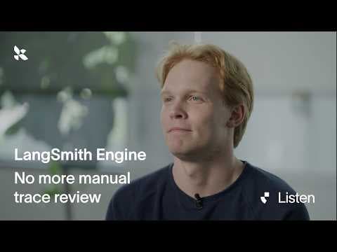 How Listen Labs stopped reviewing traces manually with LangSmith Engine 영상 썸네일