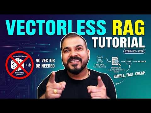 Vectorless RAG Tutorial With PageIndex-No VectorDB And Chunking Required 영상 썸네일