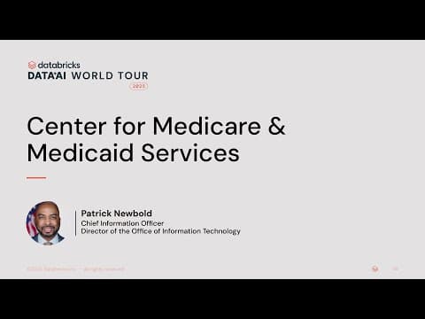 Data+AI World Tour for Government 2025 - Building an AI-Native Future for CMS 영상 썸네일