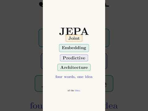 What exactly is JEPA? 영상 썸네일