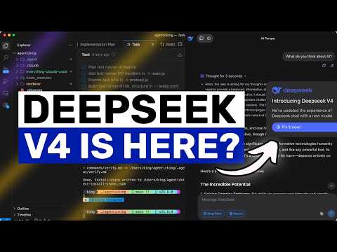 Deepseek V4 (New Model in the API): Deepseek may have just launched Deepseek V4?! 영상 썸네일