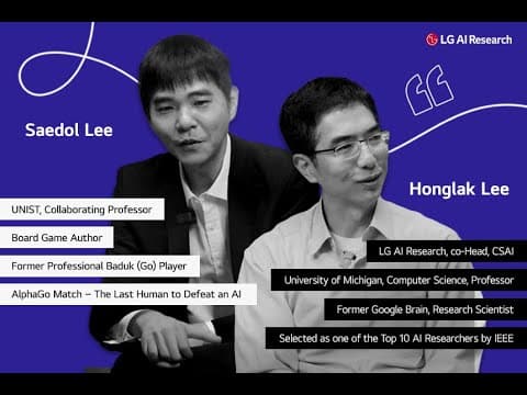 Two Geniuses Discuss 'The Future of AI': Honglak Lee & Saedol Lee - Part 2 영상 썸네일