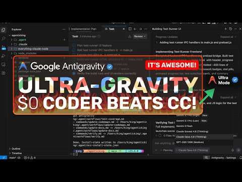 Ultra-gravity (New Antigravity Setup): THIS IS FREAKING CRAZY FREE AI CODER! 영상 썸네일