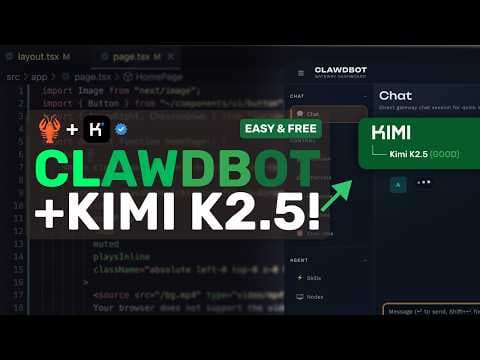 Kimi K2.5 + Clawdbot : This is WAY BETTER than using Clawdbot with Opus! 영상 썸네일