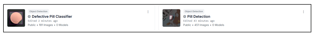 프로젝트에 사용된 두 가지 데이터셋 카드 이미지이다.