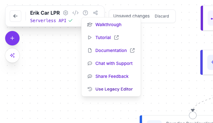 도움말 메뉴 내에 위치한 'Use Legacy Editor' 옵션을 보여주는 스크린샷이다.
