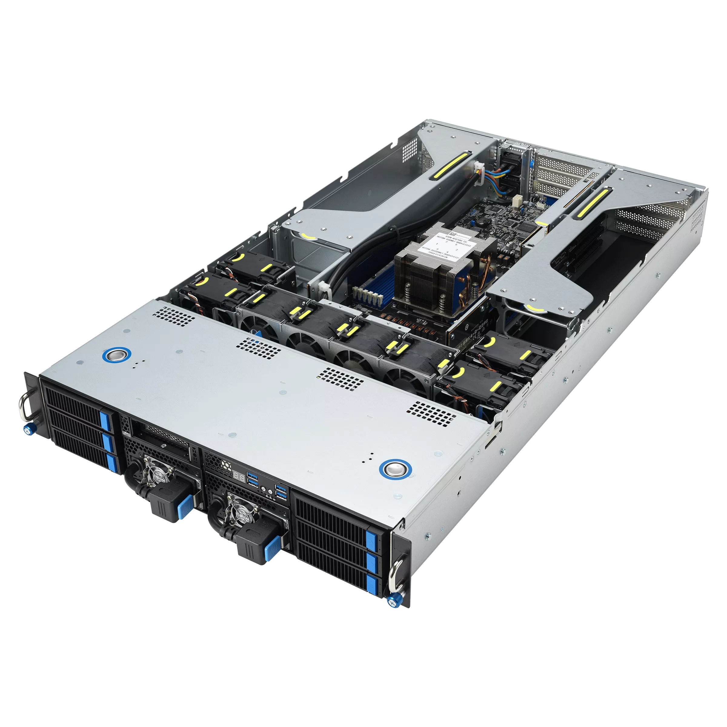 구축에 사용된 ASUS ESC4000A-E12 2U GPU 서버의 내부 구조