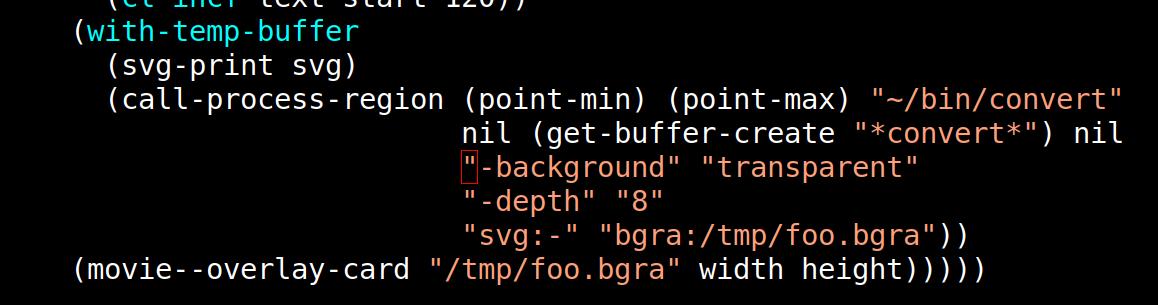 Emacs Lisp으로 작성된 ImageMagick 호출 및 mpv 오버레이 실행 코드