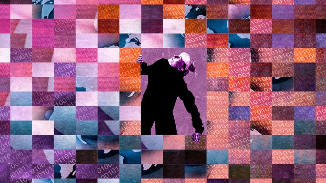 AI 슬롭이 인터넷을 가짜 행복으로 채우고 있다는 내용의 삽화