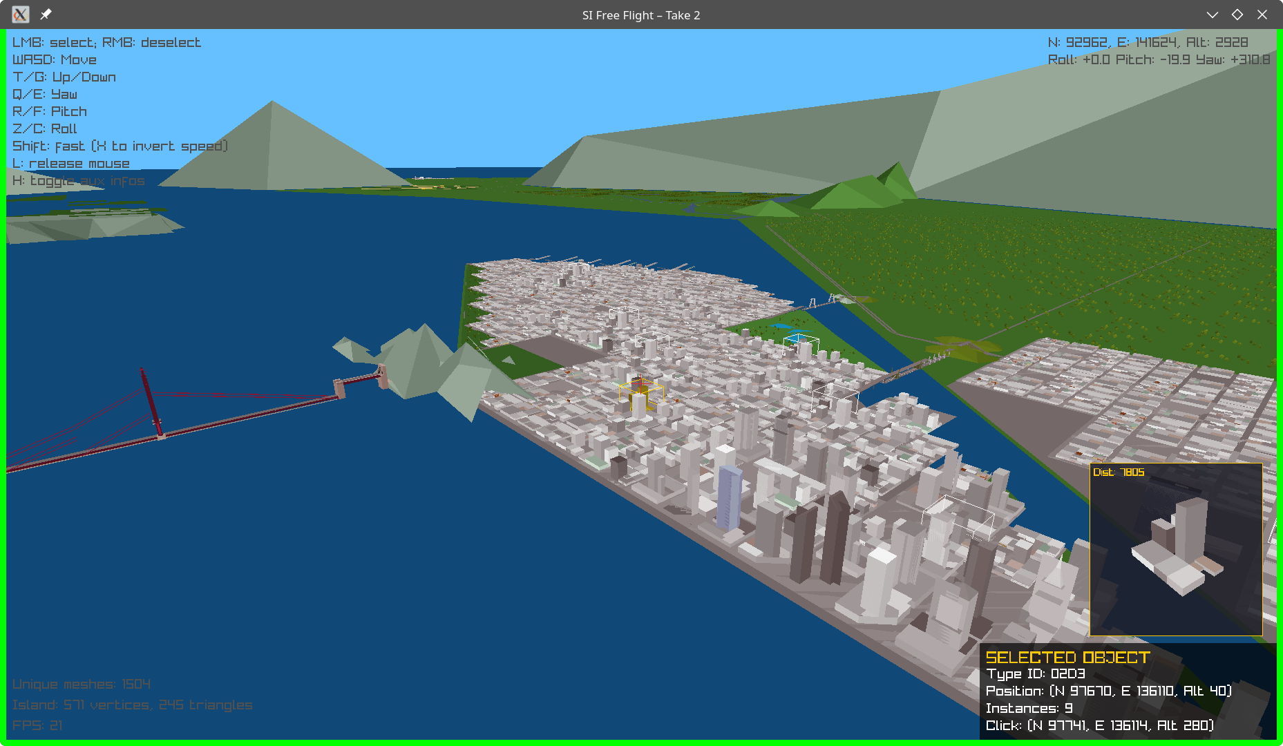 현대적 엔진으로 재구현된 Stunt Island의 도시 전경