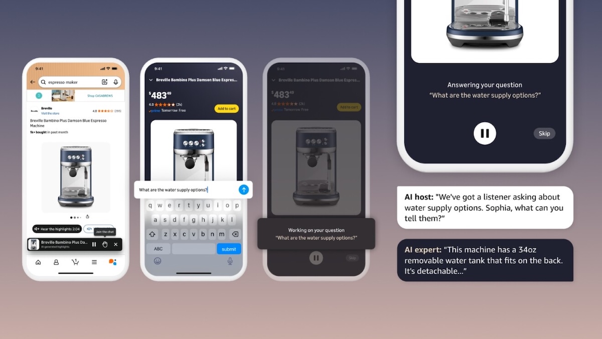 아마존 앱 내 'Join the chat' 기능의 사용자 인터페이스 스크린샷