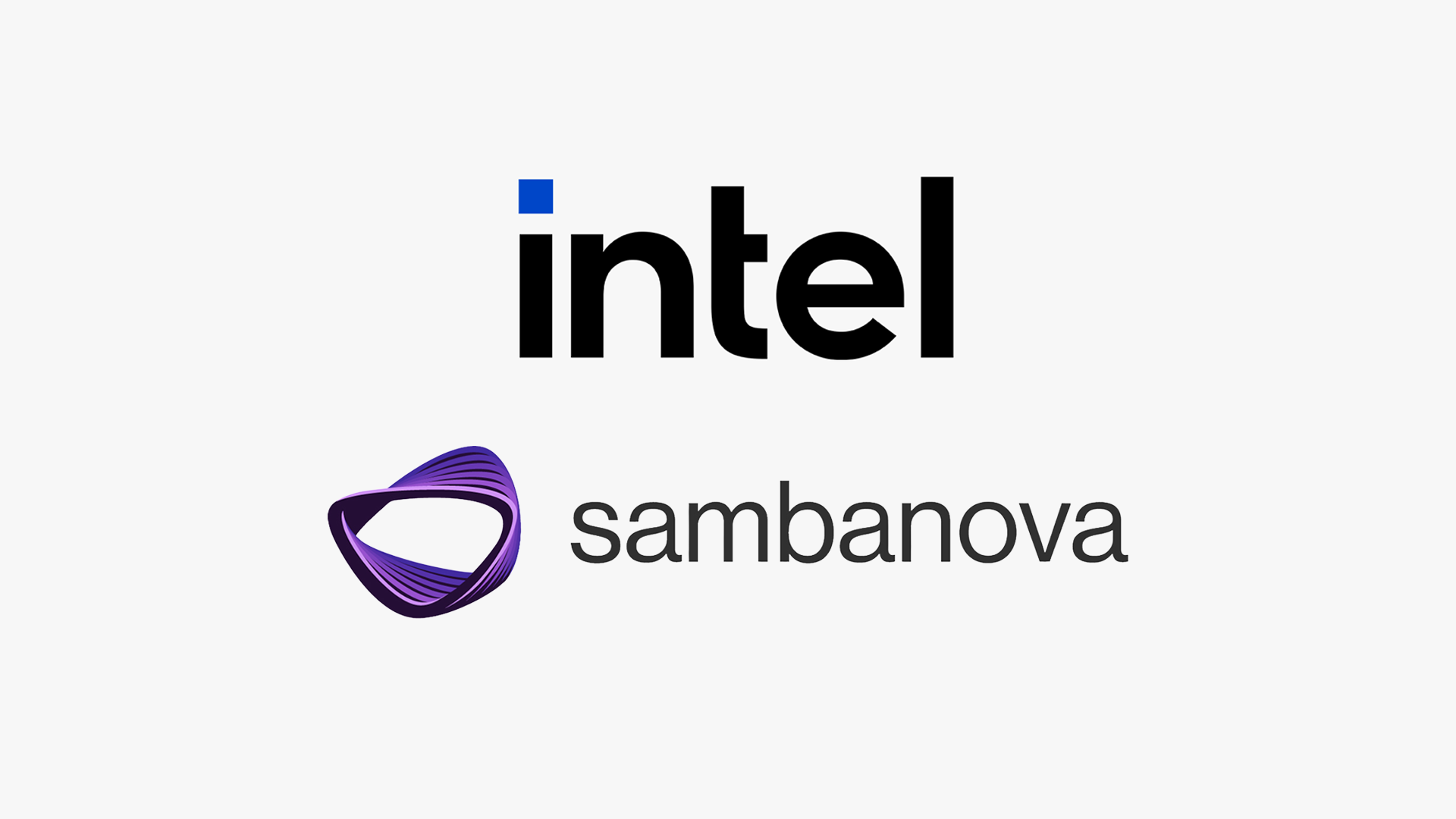 인텔과 SambaNova의 로고가 나란히 배치된 이미지