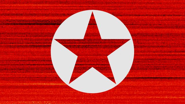 붉은 배경에 흰색 별이 그려진 원형 문양