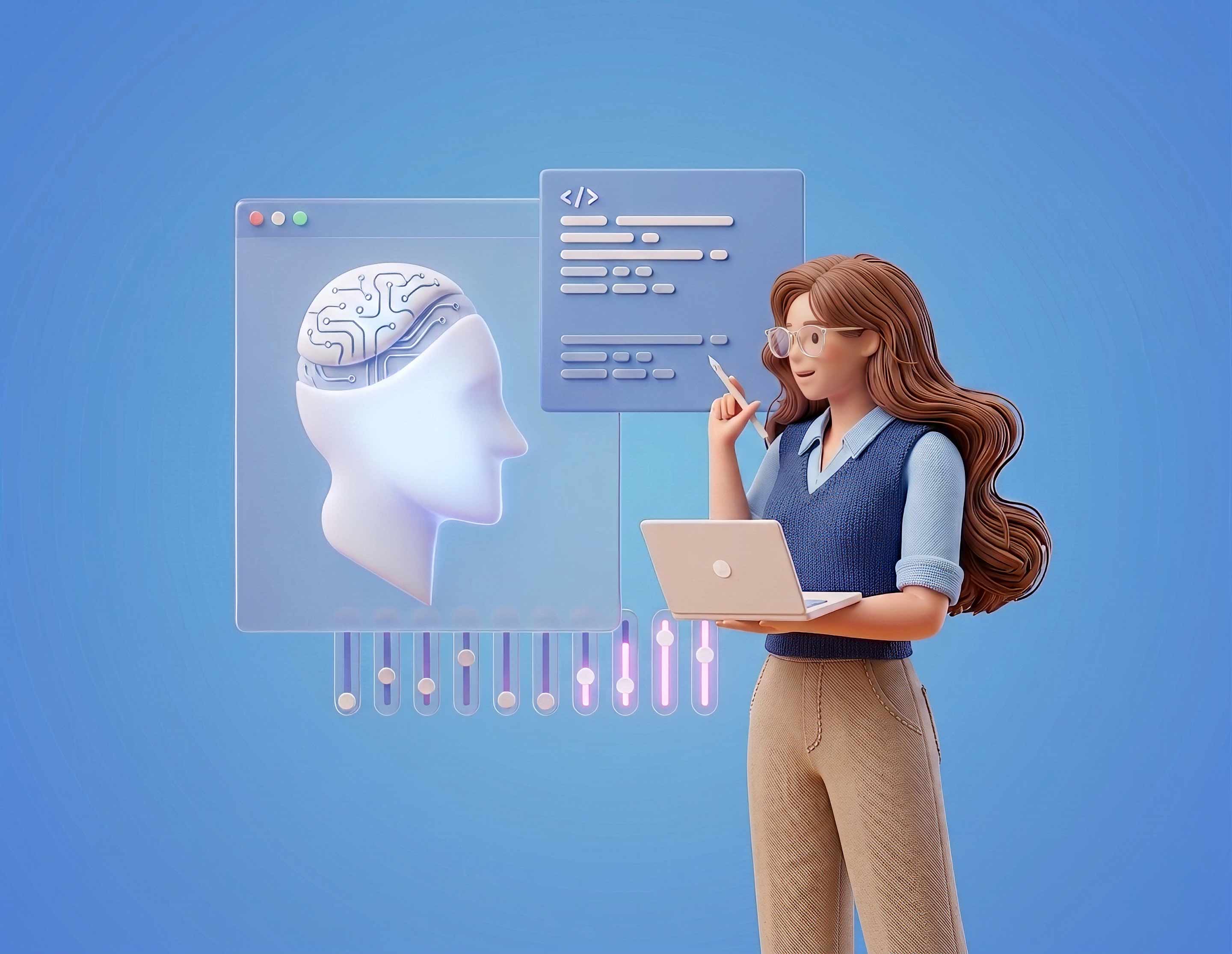 에이전트 테스트 단계를 시각화한 일러스트레이션