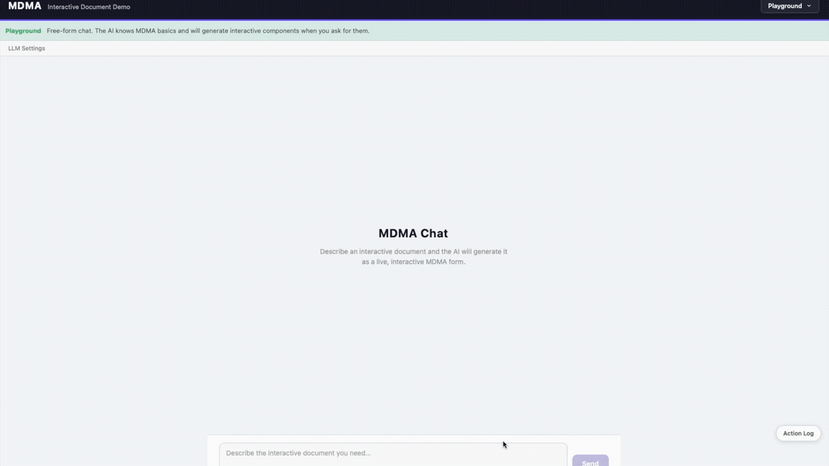 MDMA 컴포넌트가 실제로 작동하는 모습을 보여주는 데모 애니메이션