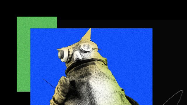이 Luddite 인형 이미지는 디지털 기술에 대한 거부감과 기술적 불신을 상징하는 편집 사진이다.