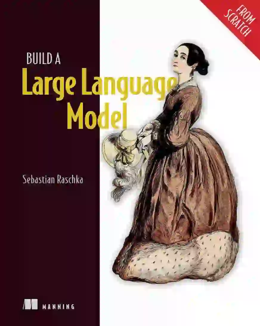 Sebastian Raschka의 'Build a Large Language Model from Scratch' 도서 표지이다.