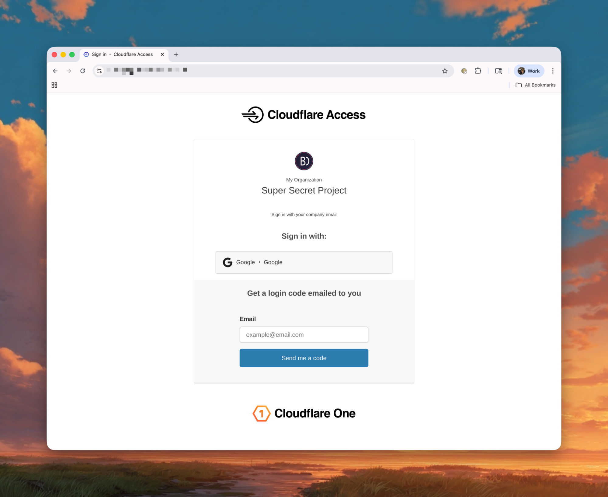 Cloudflare Access 대시보드 내 Managed OAuth 설정 화면