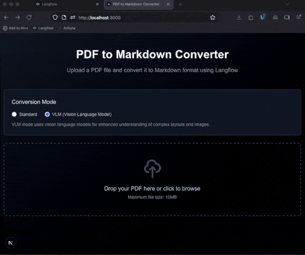 PDF를 Markdown으로 변환하는 실제 애플리케이션 시연