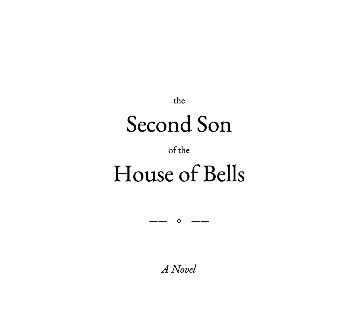 Hermes Agent가 집필한 소설 'The Second Son of the House of Bells' 표지