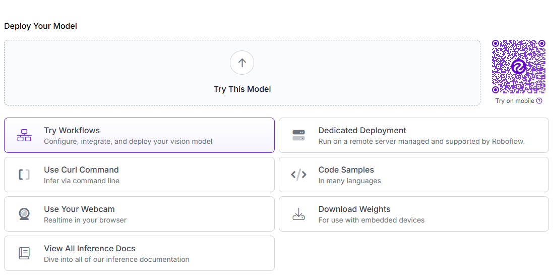 Roboflow Workflows 배포 옵션