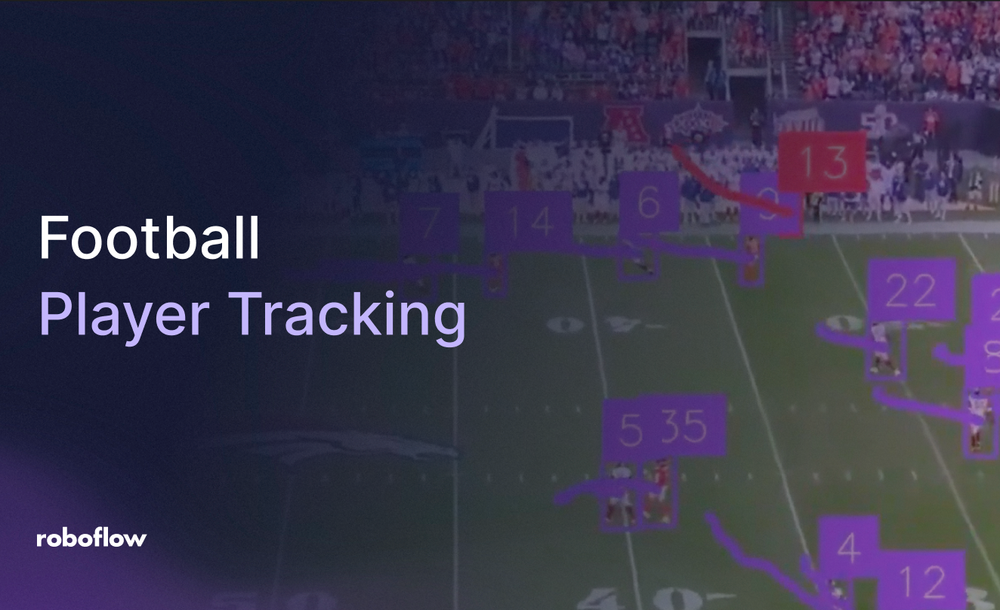 미식축구 경기 영상에서 실시간으로 선수들을 탐지하고 이동 경로를 추적하는 시각화 결과물입니다.