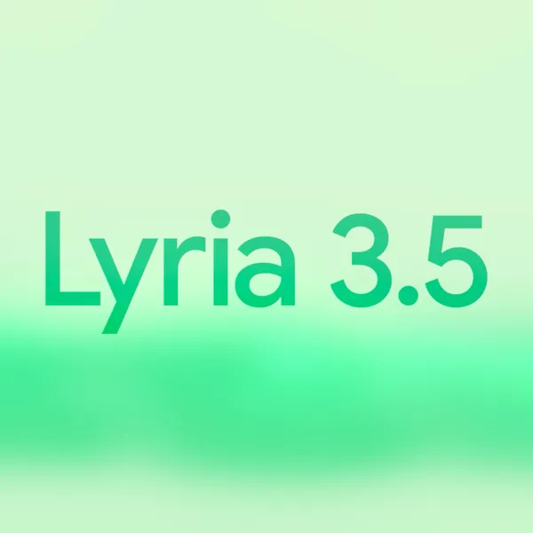 Lyria 3.5를 알리는 그래픽 타입의 이미지